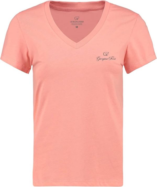 Giorgina Ferri Premium Kadın ESS Logo V Yaka Tee T-shirt Irina - Görsel 26