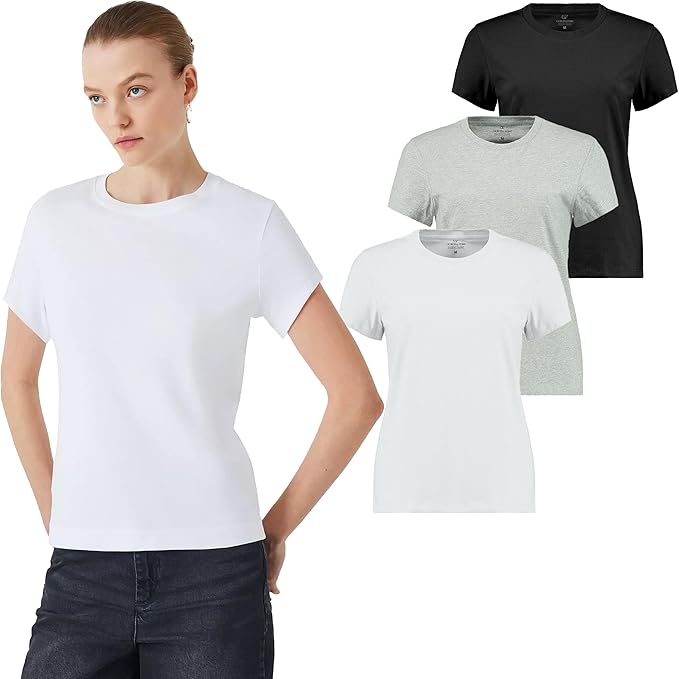 Giorgina Ferri 3'lü Kutu Premium Kadın Tee T-shirt Valeria