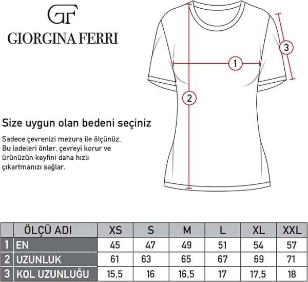 Giorgina Ferri 3'lü Kutu Premium Kadın Tee T-shirt Valeria - Görsel 8
