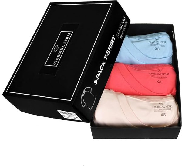 Giorgina Ferri 3'lü Kutu Premium Kadın Tee T-shirt Valeria - Görsel 14