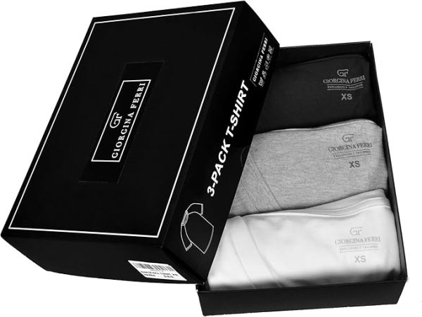 Giorgina Ferri 3'lü Kutu Premium Kadın V Yaka Tee T-shirt Rosie - Görsel 7
