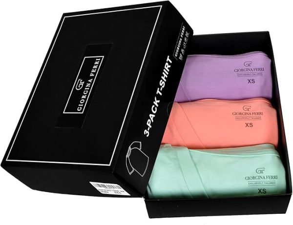 Giorgina Ferri 3'lü Kutu Premium Kadın V Yaka Tee T-shirt Rosie - Görsel 20