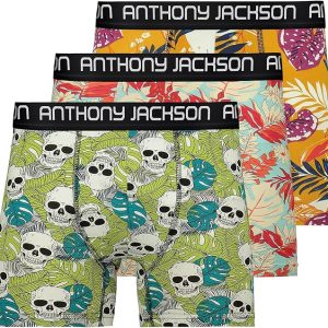 Anthony Jackson Likralı 5'li-3'lü Kutu Desenli Premium Erkek Boxer Palm Horizon