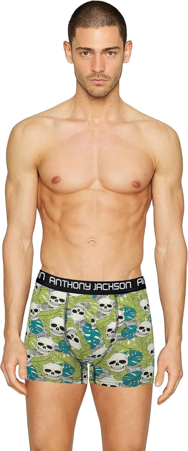 Anthony Jackson Likralı 5'li-3'lü Kutu Desenli Premium Erkek Boxer Palm Horizon - Görsel 3