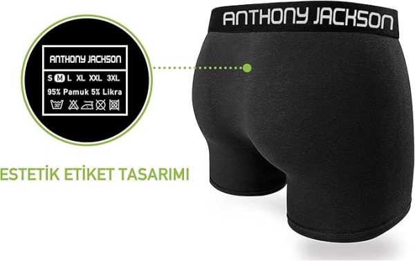 Anthony Jackson Likralı 5'li-3'lü Kutu Desenli Premium Erkek Boxer Palm Horizon - Görsel 10