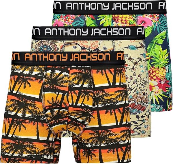 Anthony Jackson Likralı 5'li-3'lü Kutu Desenli Premium Erkek Boxer Palm Horizon - Görsel 7