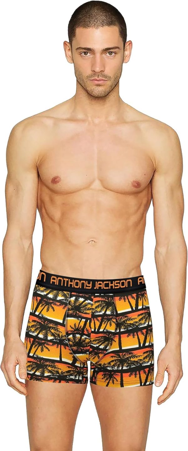 Anthony Jackson Likralı 5'li-3'lü Kutu Desenli Premium Erkek Boxer Palm Horizon - Görsel 26