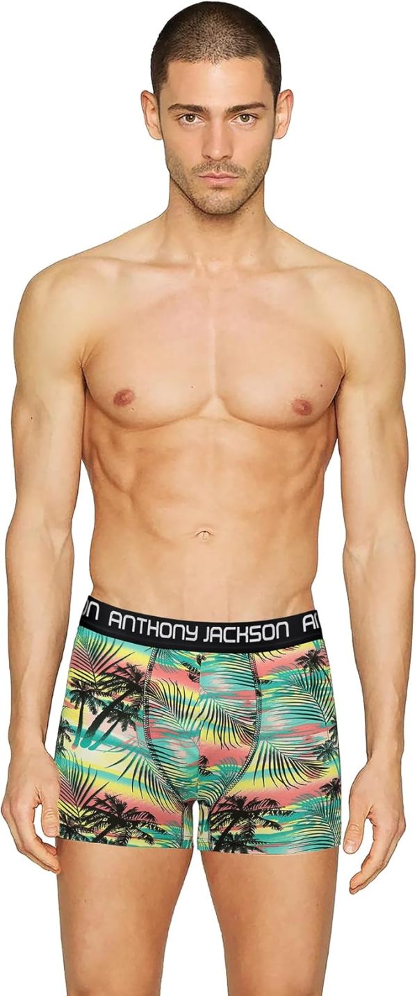 Anthony Jackson Likralı 5'li-3'lü Kutu Desenli Premium Erkek Boxer Palm Horizon - Görsel 20