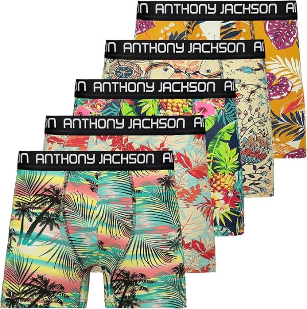 Anthony Jackson Likralı 5'li-3'lü Kutu Desenli Premium Erkek Boxer Palm Horizon - Görsel 18