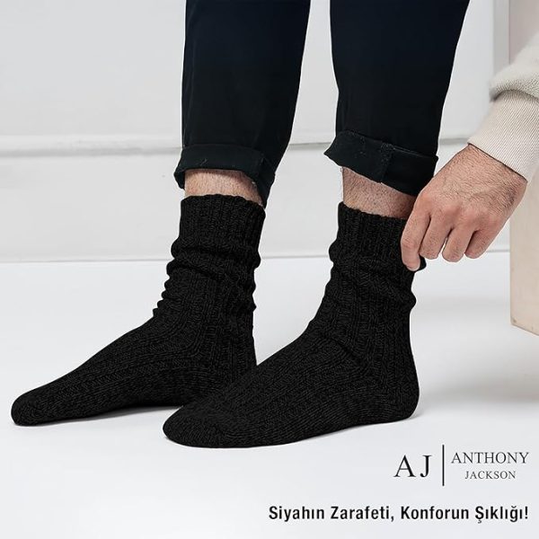 Anthony Jackson Doğal Pamuktan Üretilmiş 4'lü Kutu Dikişsiz Ribana Örgü Bio Naturel Kadın ve Erkek Çorap NaturWalk - Görsel 15