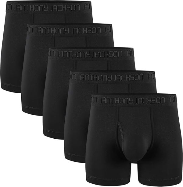 Anthony Jackson Likralı 5'li Kutu Premium Uzun Paçalı Erkek Boxer ShadowLine - Görsel 2