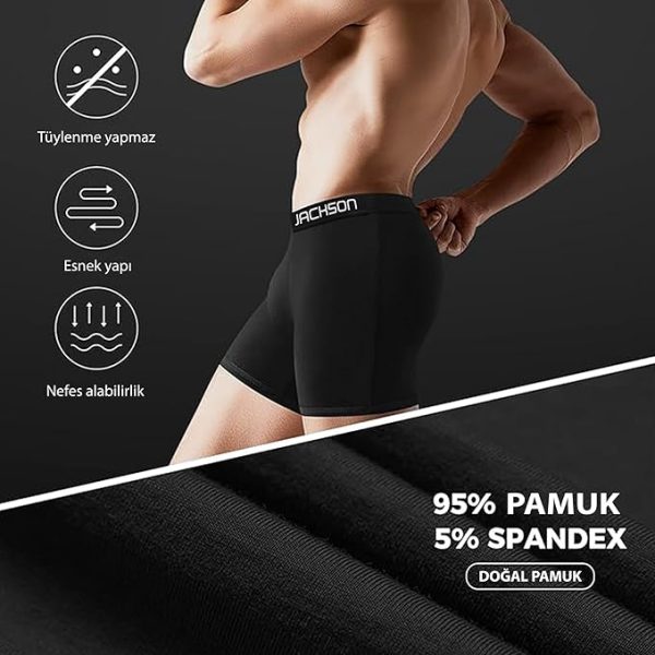Anthony Jackson Likralı 5'li Kutu Premium Uzun Paçalı Erkek Boxer ShadowLine - Görsel 30