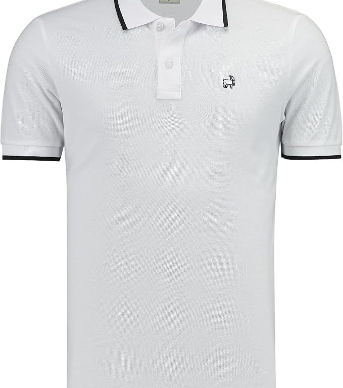 Premium Erkek Polo Yaka Tişört Montero, Beyaz