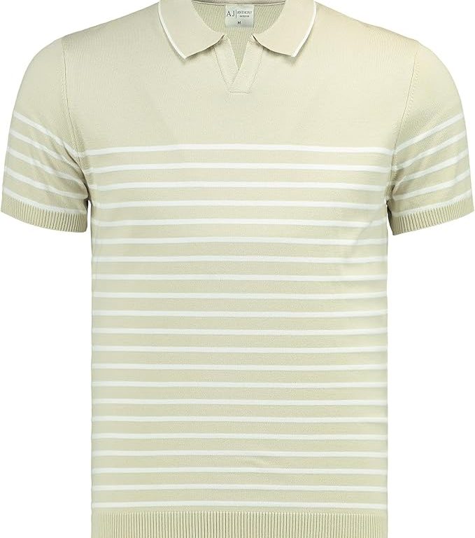 Premium Erkek Triko Polo Tişört Emiliano - Bej