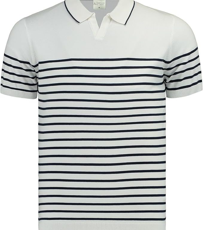 Premium Erkek Triko Polo Tişört Emiliano - Beyaz