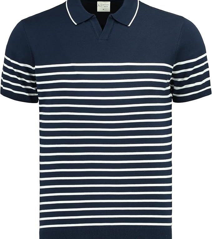 Premium Erkek Triko Polo Tişört Emiliano - Lacivert
