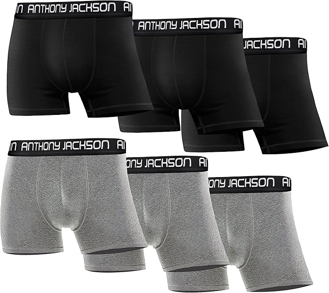 6'lı Kutu Premıum Boxer Quinn 447 C- SİYAH-GRİ-BEYAZ