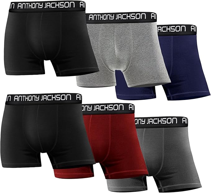 6'lı Kutu Premıum Boxer Quinn 447 C - SİYAH-FÜME-LACİ-BORDO