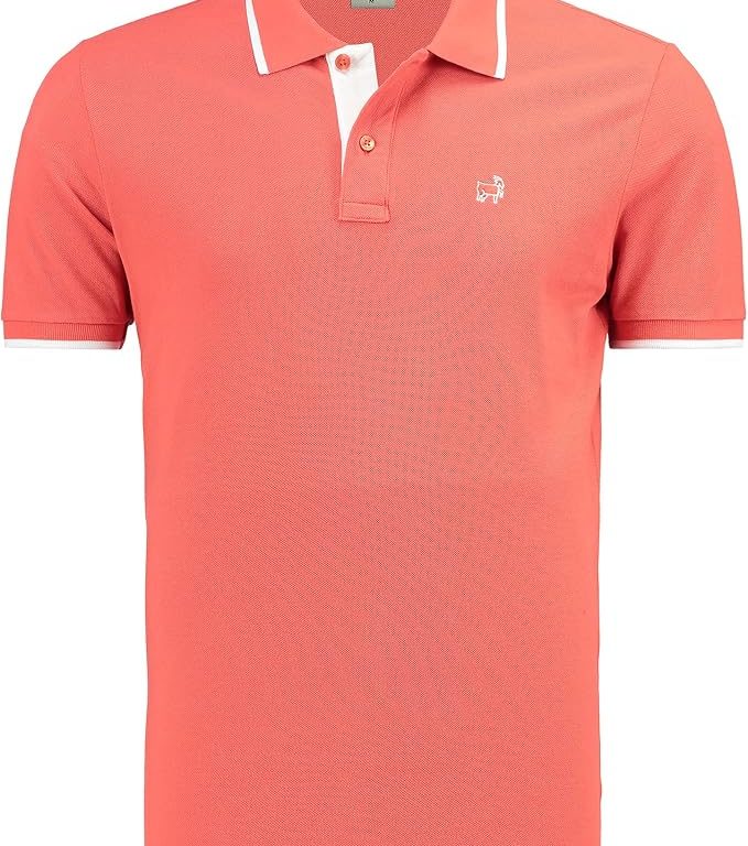 Premium Erkek Polo Yaka Tişört Morelli, Nar Çiçeği