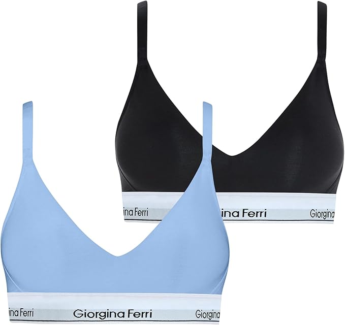 2’li Kutu Kadın Elastik Bantlı Günlük Kullanıma Uygun Vatkalı Spor Sütyen Bralet Sophie    G-201 N