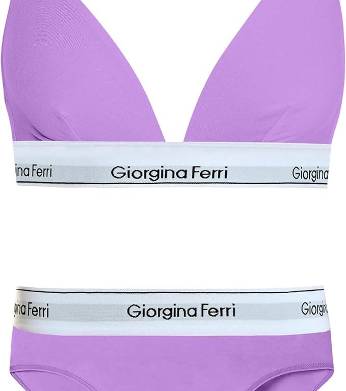 2’li Set Kadın Günlük Kullanıma Uygun Üçgen Bralet + Slip Külot Miranda   G-252 F
