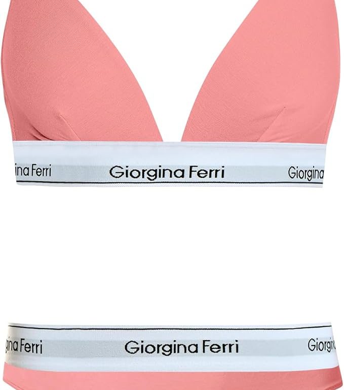2’li Set Kadın Günlük Kullanıma Uygun Üçgen Bralet + Tanga Külot Barbara  G-255 H