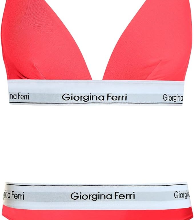 2’li Set Kadın Günlük Kullanıma Uygun Üçgen Bralet + Tanga Külot Barbara  G-255 K